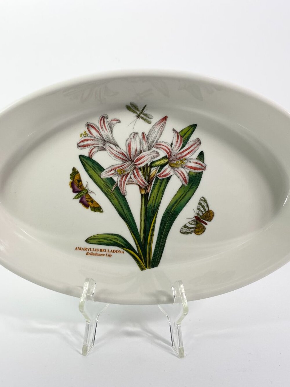 Portmeirion Botanic Garden Oval Baking Dish 11" Belladonna Lily